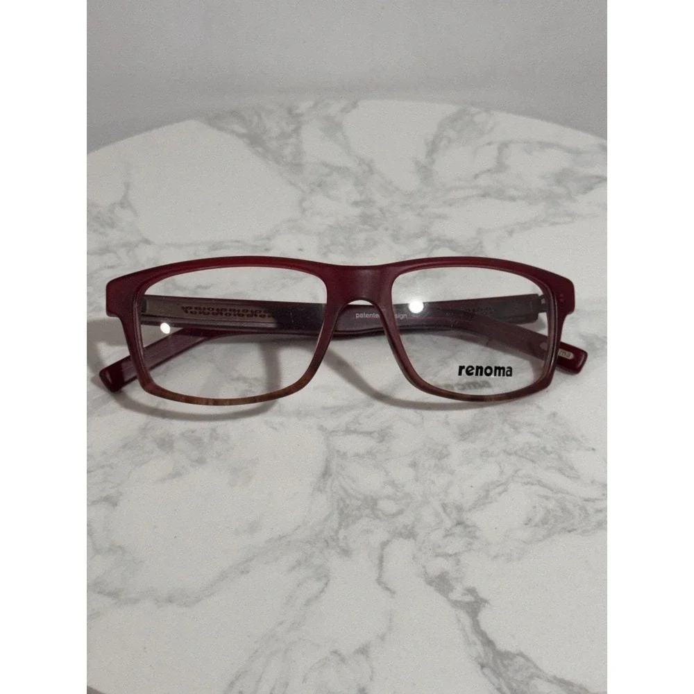 Renoma R1052 Eyeglass Frames‎ Red Gradient 54-19-138 Patented Design